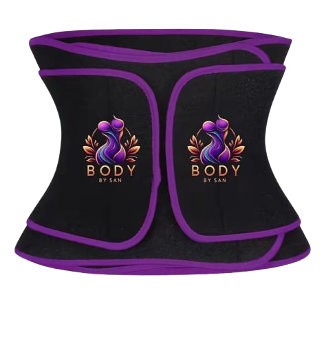 Body By San Neoprene Slimming Belt – Purple Trim